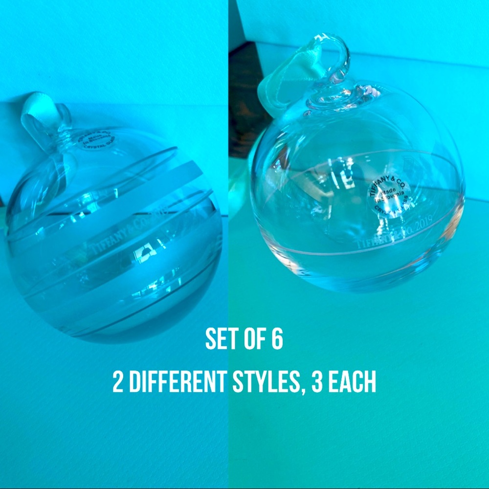 Tiffany & Co  Holiday Ornament Crystal Balls
